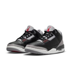 Air Jordan 3 'Black Cement' - Le Modèle Légendaire avec la Marque Éléphant