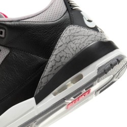 Air Jordan 3 'Black Cement' - Le Modèle Légendaire avec la Marque Éléphant